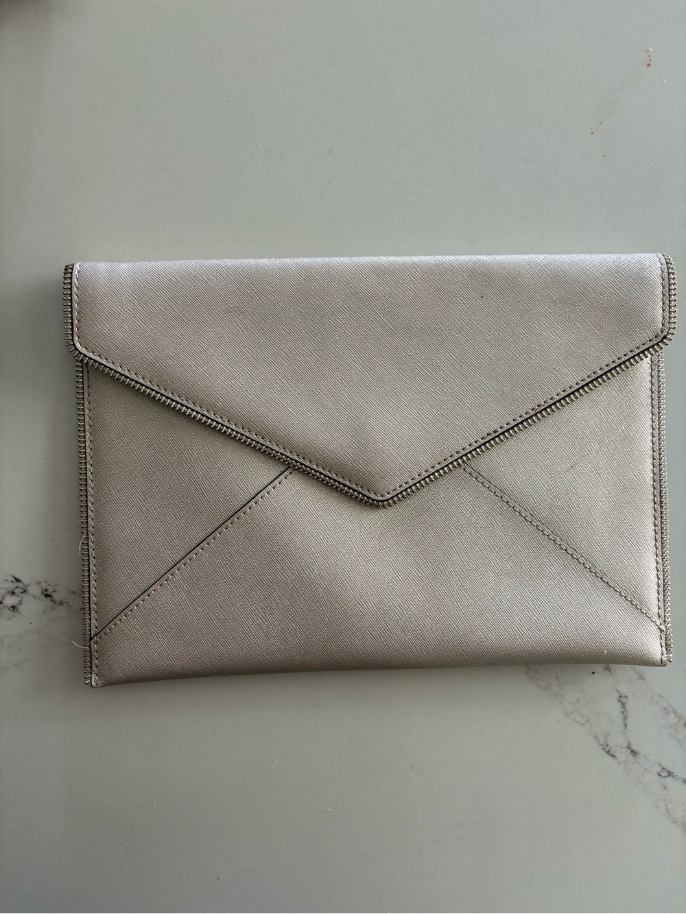 Rebecca Minkoff -Metallic Envelope Clutch - Champagne